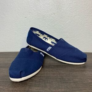 Womens Toms Canvas Classic Shoes Navy Size 7W